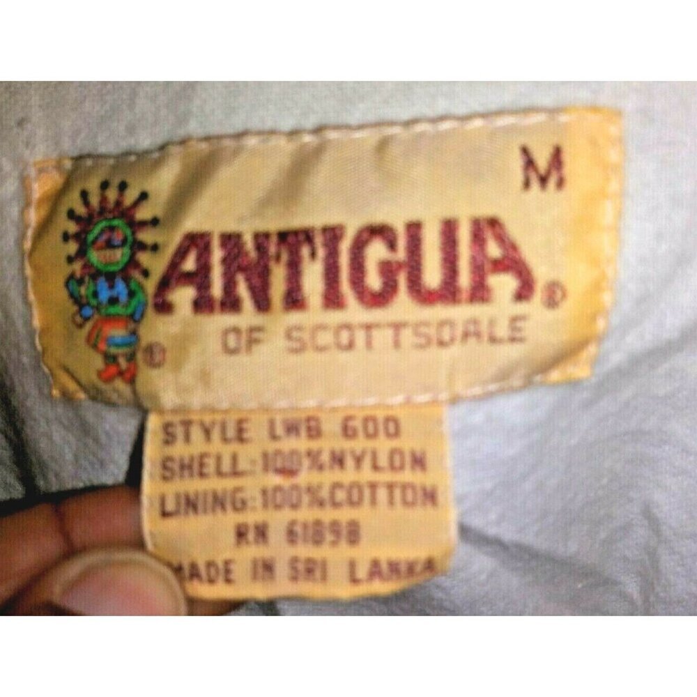 Antigua Windbreaker Jacket flannel lining  Univ of Illinois illini Chief logo - Picture 5 of 5